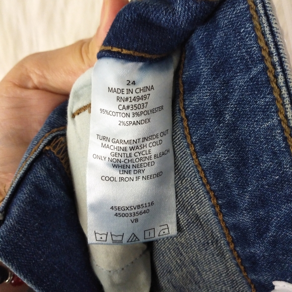 Sam Edelman Denim Mini Jenny Skirt Size 00/24 - Picture 12 of 13